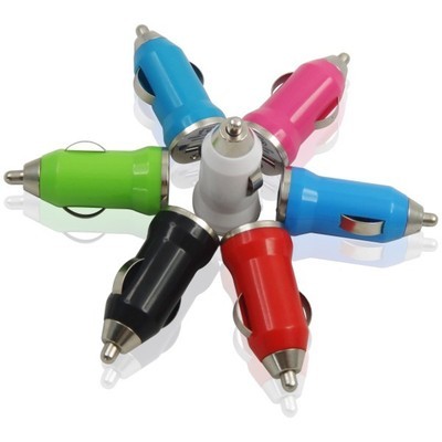 【大量批發子彈車充 , 多款彩色,多功能車充 1A】價格,廠家,圖片,車載逆變器/車載電源,深圳市添達瑞電子-馬可波羅網